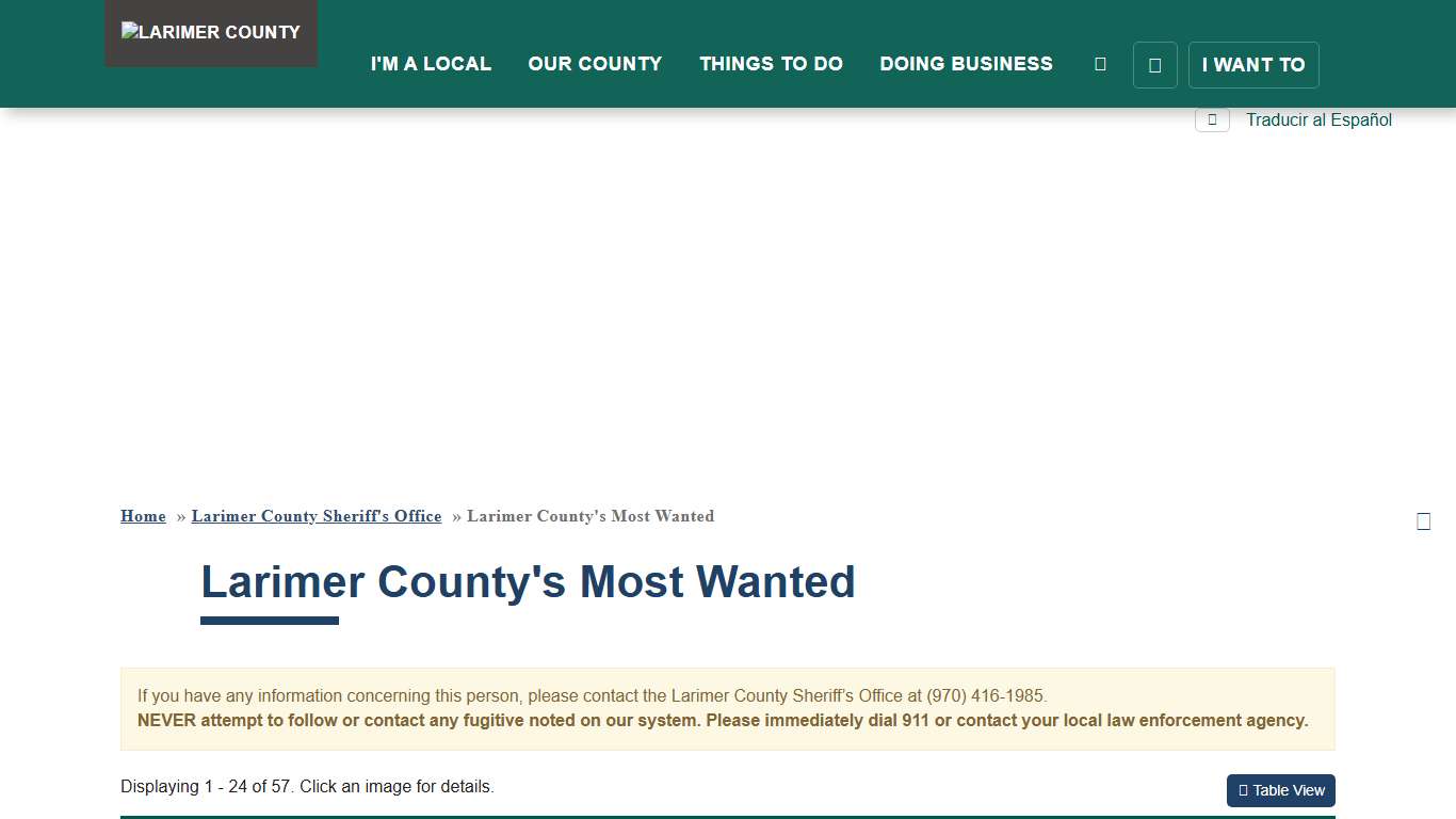 Larimer County's Most Wanted | Larimer County